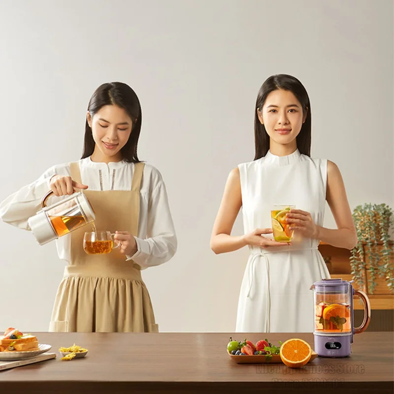 HATTIECS 건강 전기 주전자 지능형 다기능 냄비 온도 조절 시간 물 보일러 들러붙지 않는 600ml : 뚜꾸몰