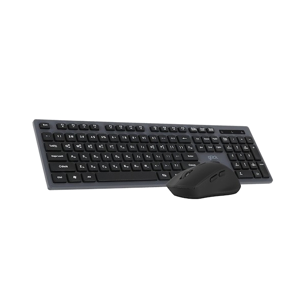 지클릭커 OFFICE PRO WMK10 무소음 무선 키보드 마우스 세트 (블랙) : 디스컴시스템