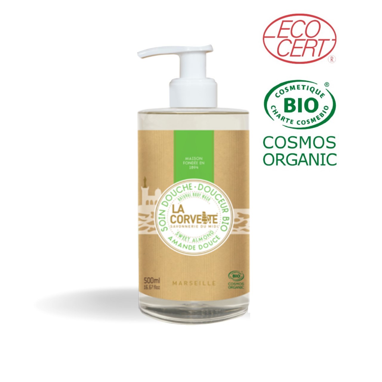 [라코벳 프랑스]천연 오가닉 스윗아몬드 바디워시 500ml : 라코벳-LACORVETTE