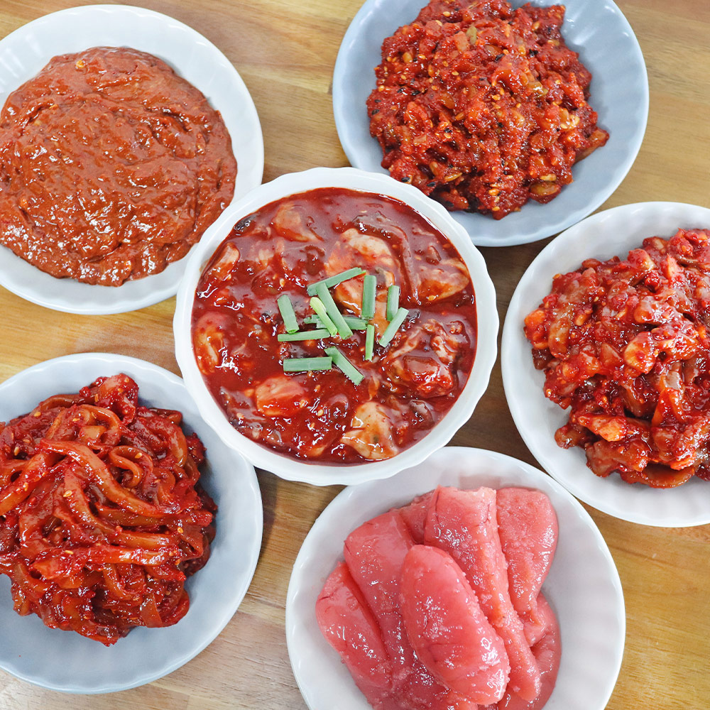 통영 어리굴젓 씨앗젓갈 갈치속젓 오징어젓갈 낙지젓갈 파지명란 : 연안부두 효성상회