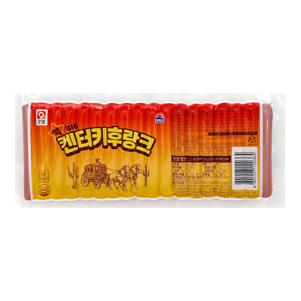 사조오양 빅켄터키 후랑크 1kg : 푸드뱅크주식회사