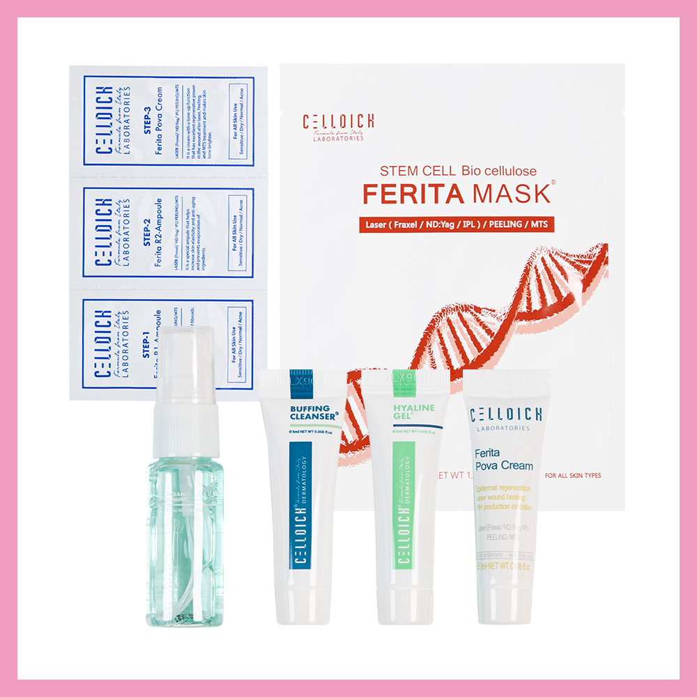 [셀디치]체험키트 알앰플+버핑클렌져+오션토닝+히아린겔+포바크림+페리타마스크 : 셀디치