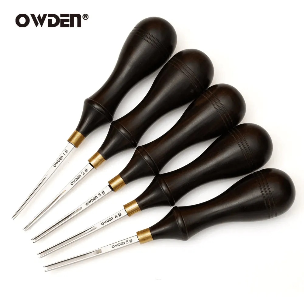 OWDEN 가죽 엣지 베벨러 도구, 가죽 공예 스카이빙 도구, 핸드 가죽 샤프니스 전문 모따기 엣지 베벨러, #1-5 : 다송글로벌스