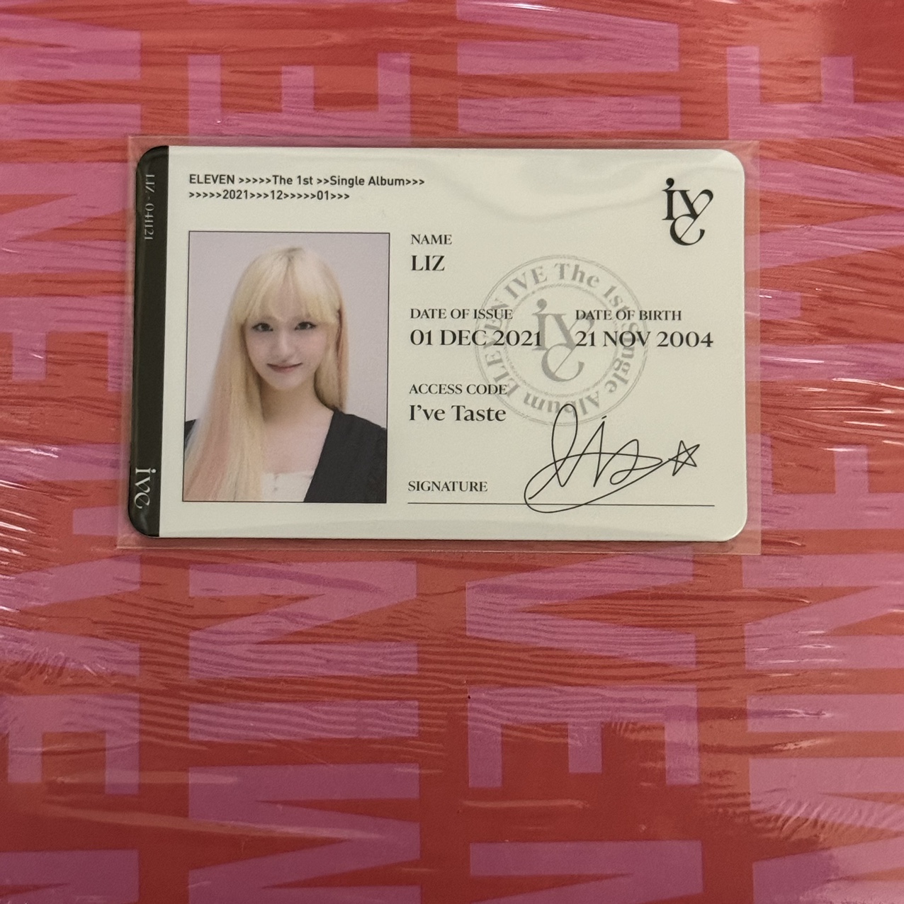 아이브 아이디 포카 정품 일레븐 ID CARD 공식 포카 IVE 리즈 포토카드 : 크리퍼스큘