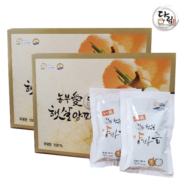 농부애 햇살 양파즙 (120mlx50팩x2박스/100팩) : 농부의정원