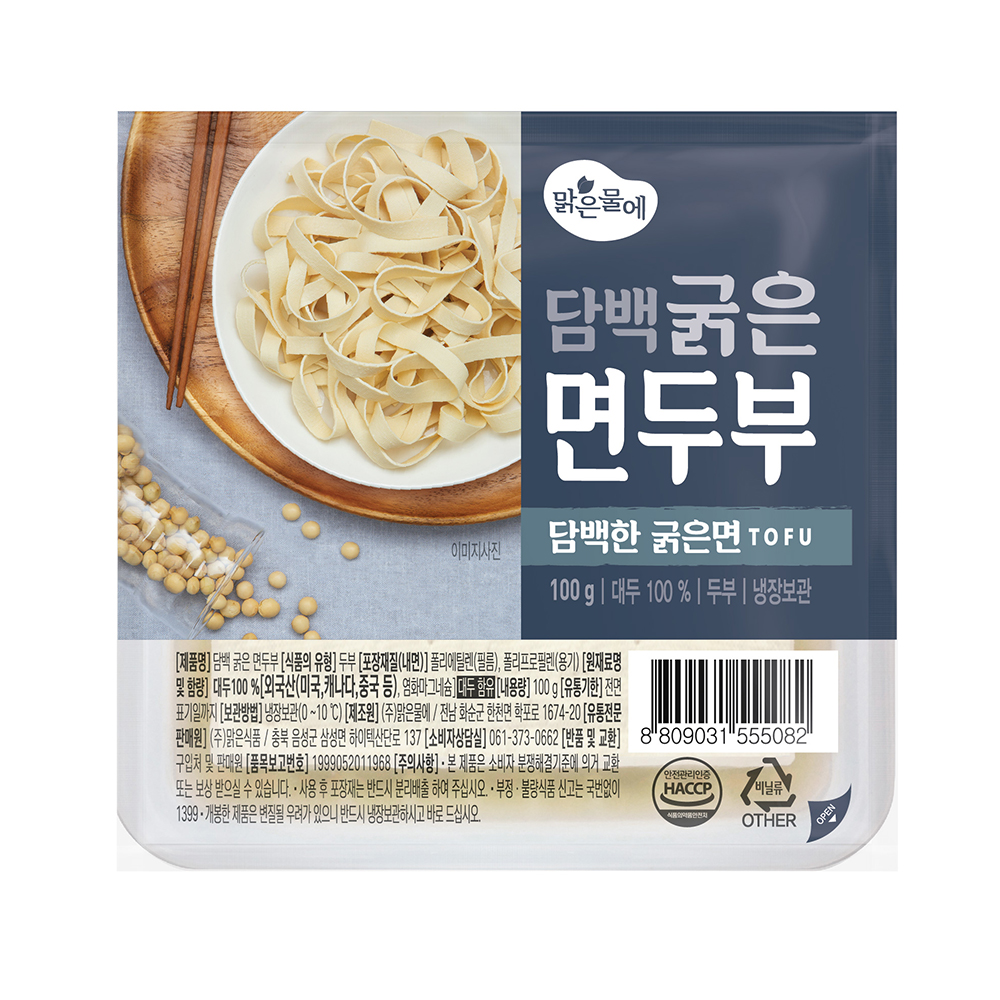 맑은물에 담백 굵은 면두부 100g : 맑은물에홀딩스