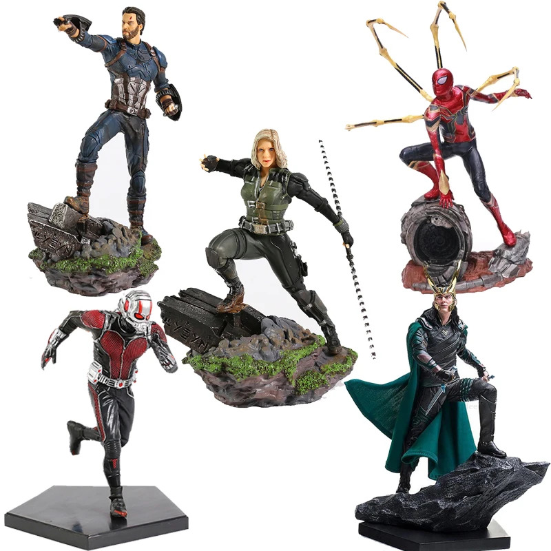 마블 어벤저스 ARTFX 인피니티 워 아이언 스튜디오 스파이더 캡틴 아메리카 앤트 맨 로키 Laufeyson 액션 피규어 모델 완구 : 다시올마트