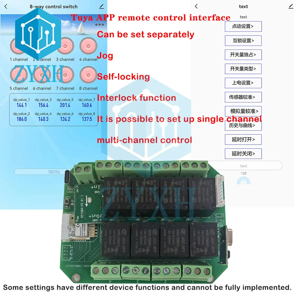 iot 융 스치 투야 무선 모듈 DC 727V 8 채널 이파이 지그비 릴레이 원격 제어 433MHz DIY 스마트 홈 자동화 : 엠엔제이22