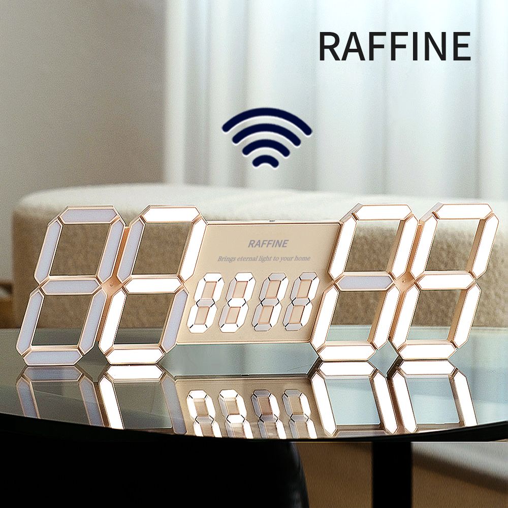 디지털전자 벽시계 루미너스 WIFI LED벽걸이 링스데이 : 연 STORE
