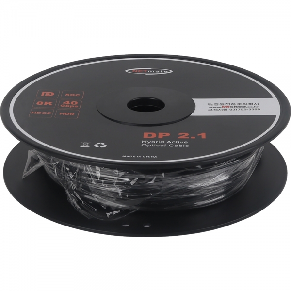 강원전자 넷메이트 NM-DAP50R DisplayPort 2.1 DP40 Hybrid AOC 케이블 50m : 퍼니케이블