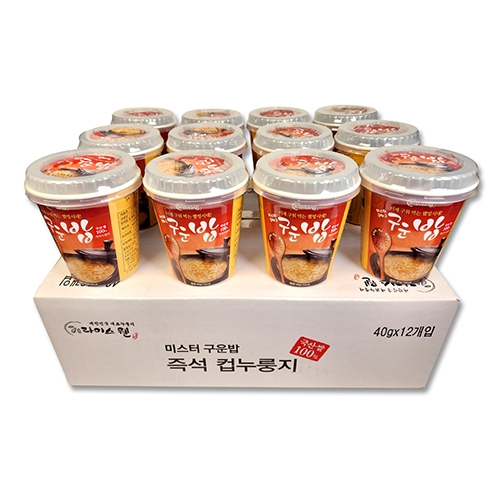 [라이스웰]Mr.구운밥 컵누룽지 40g X 12개 : 행복채널