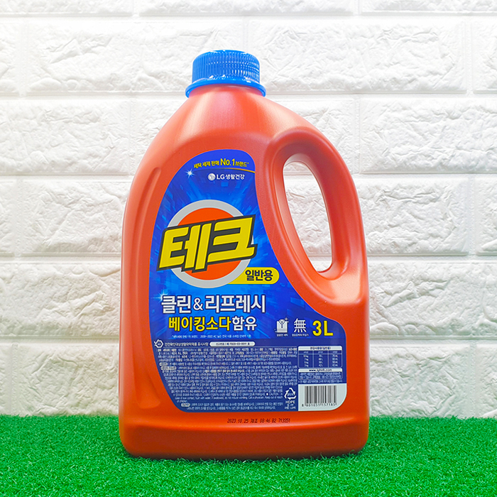 테크 클린 앤 리프레시 액체세제 일반용 용기 3L / 베이킹소다 함유 : 마켓윌유즈