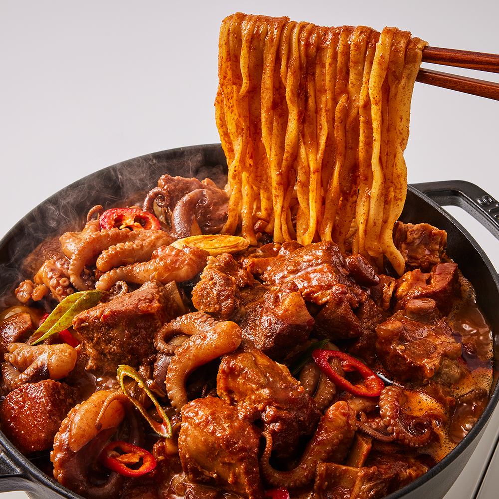 랜선포차 매운 돼지 갈비찜 밀키트 500g : 랜선포차