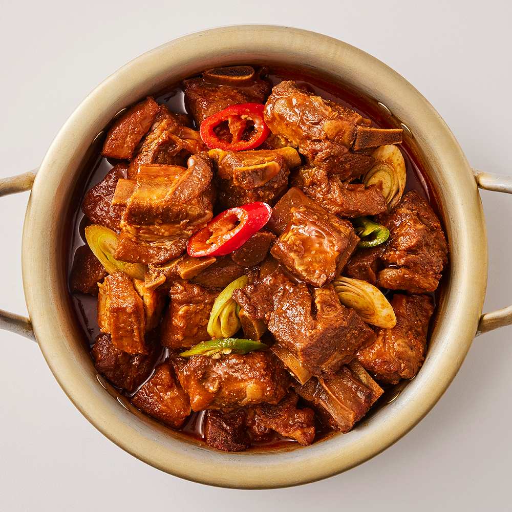 랜선포차 매운 돼지 갈비찜 밀키트 500g : 랜선포차