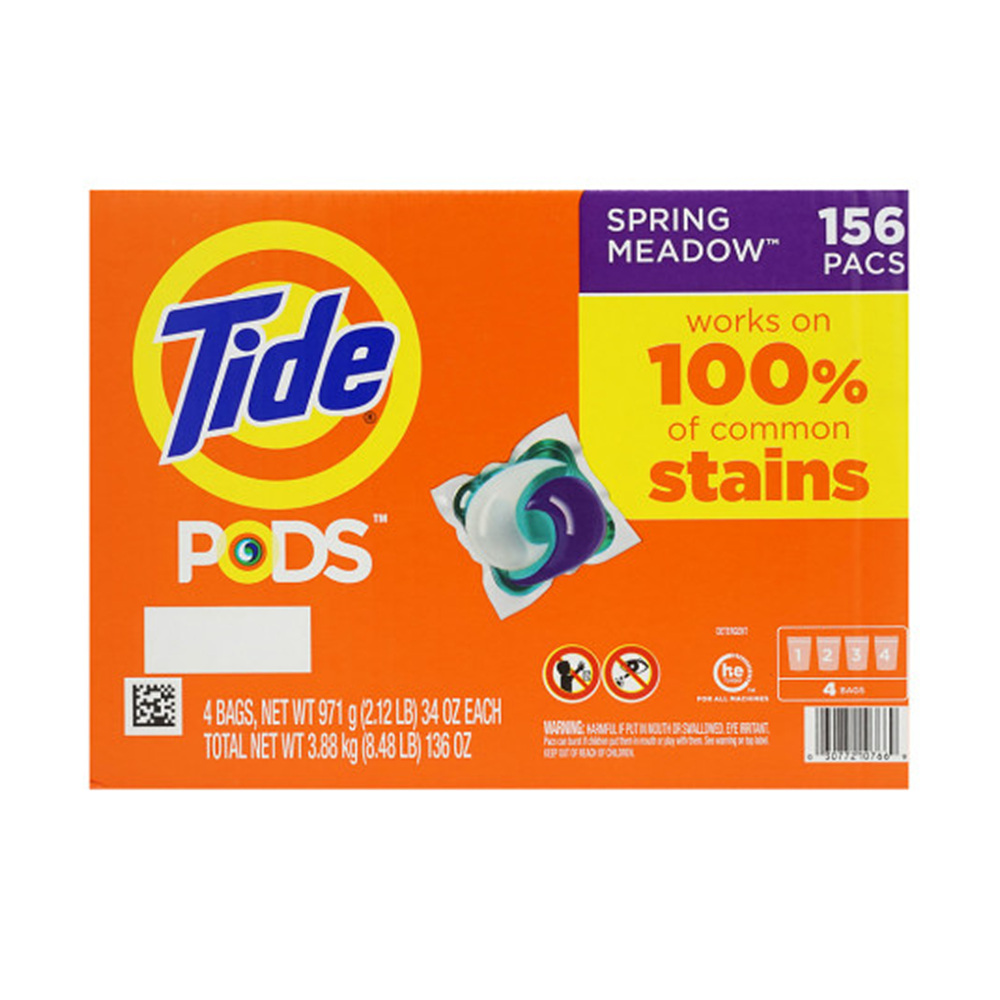 타이드 팟 스프링 메도우 세탁 세제 팩 156팩 Tide : 올댓포미