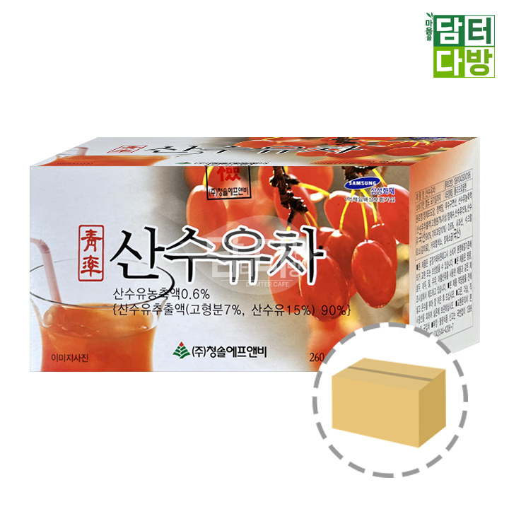 청솔 산수유차 20스틱 1BOX (20개입) : 담터다방