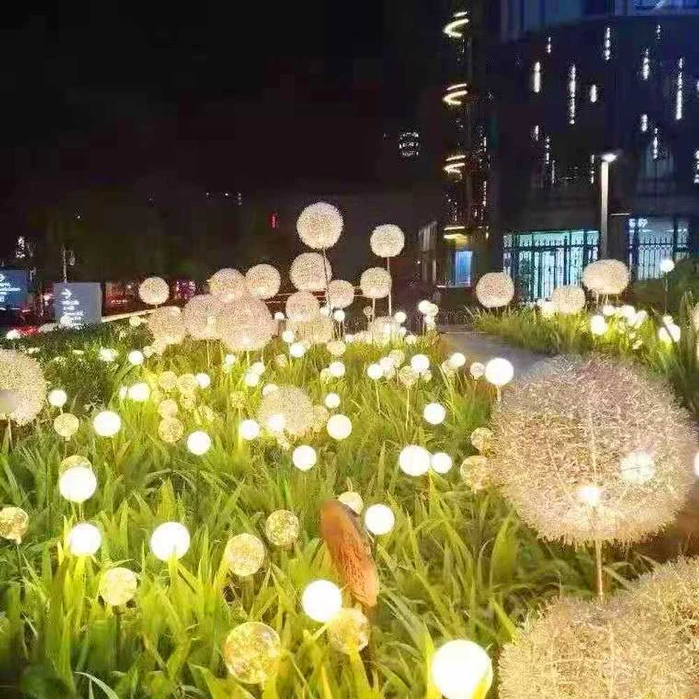 민들레 램프 경관용 LED 야외 방수 알루미늄 카페 40cm 40cm 알루미늄 와이어(12v) : 밤부우쟈