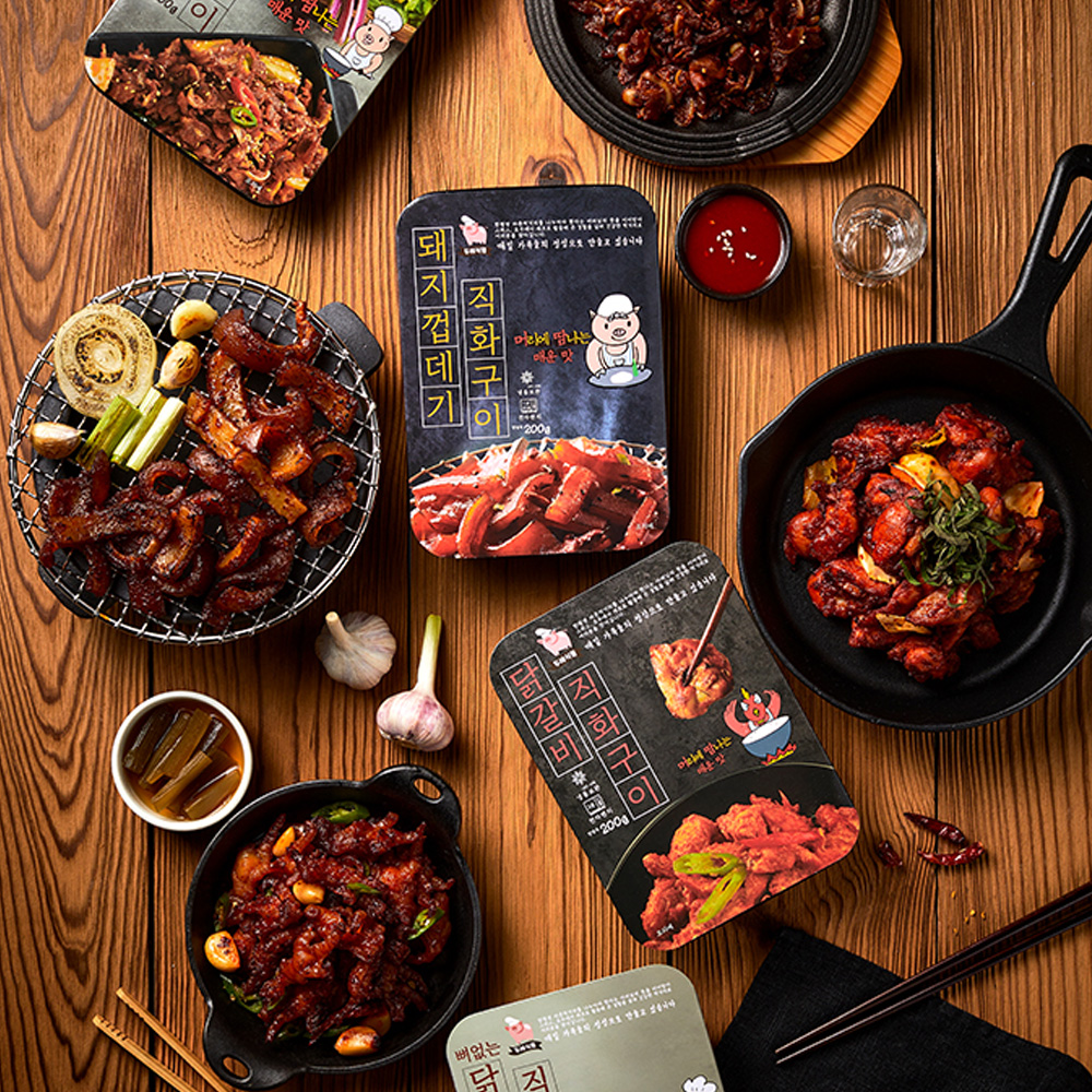 [두레식품] 간편한 특제양념소스 직화구이 200g 닭발 오돌뼈 닭갈비 돼지껍데기 캠핑요리 : 경기도주식회사