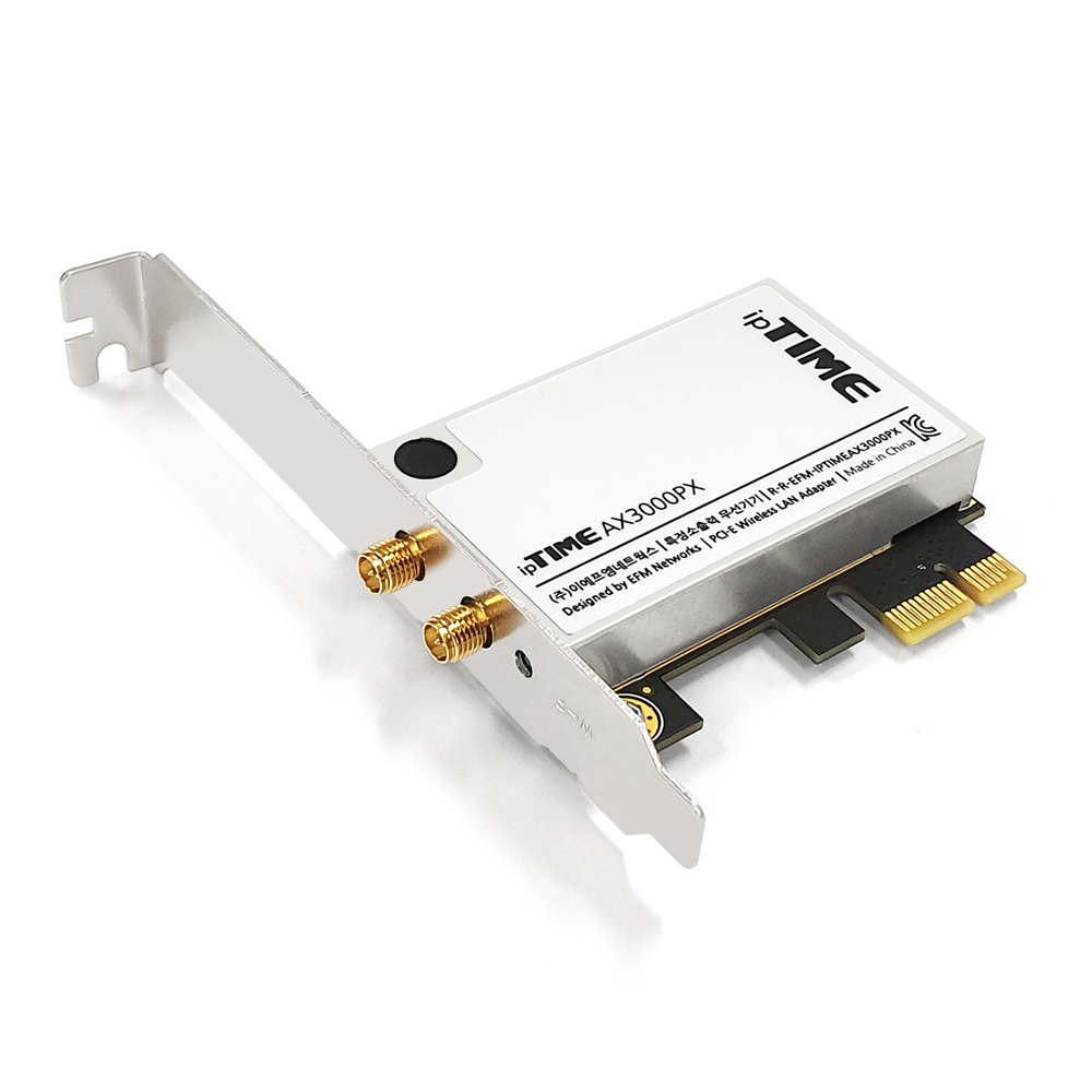 EFM IPTIME AX3000PX PCI-E 슬롯 장착형 WIFI6 지원 무선랜카드 : 네모안에세상