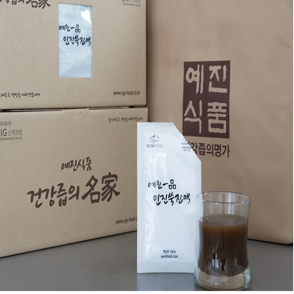 예진식품 인진쑥 진액 100ml 30포,자연산 인진쑥만 사용, 12시간저온추출로 효능,효과를 높음, 두박스구입시 10포 증정 : 예진식품