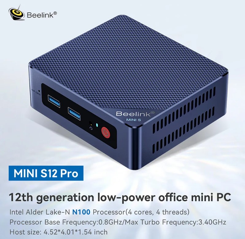 미니PC N100 Beelink S12 프로 16GB RAM 500GB SSD 포함 : 에잇볼