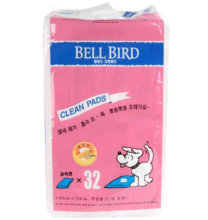 벨버드 강아지 배변 패드 가정용 32매 (40cm X 50cm) : PROUDPET 프라우드펫