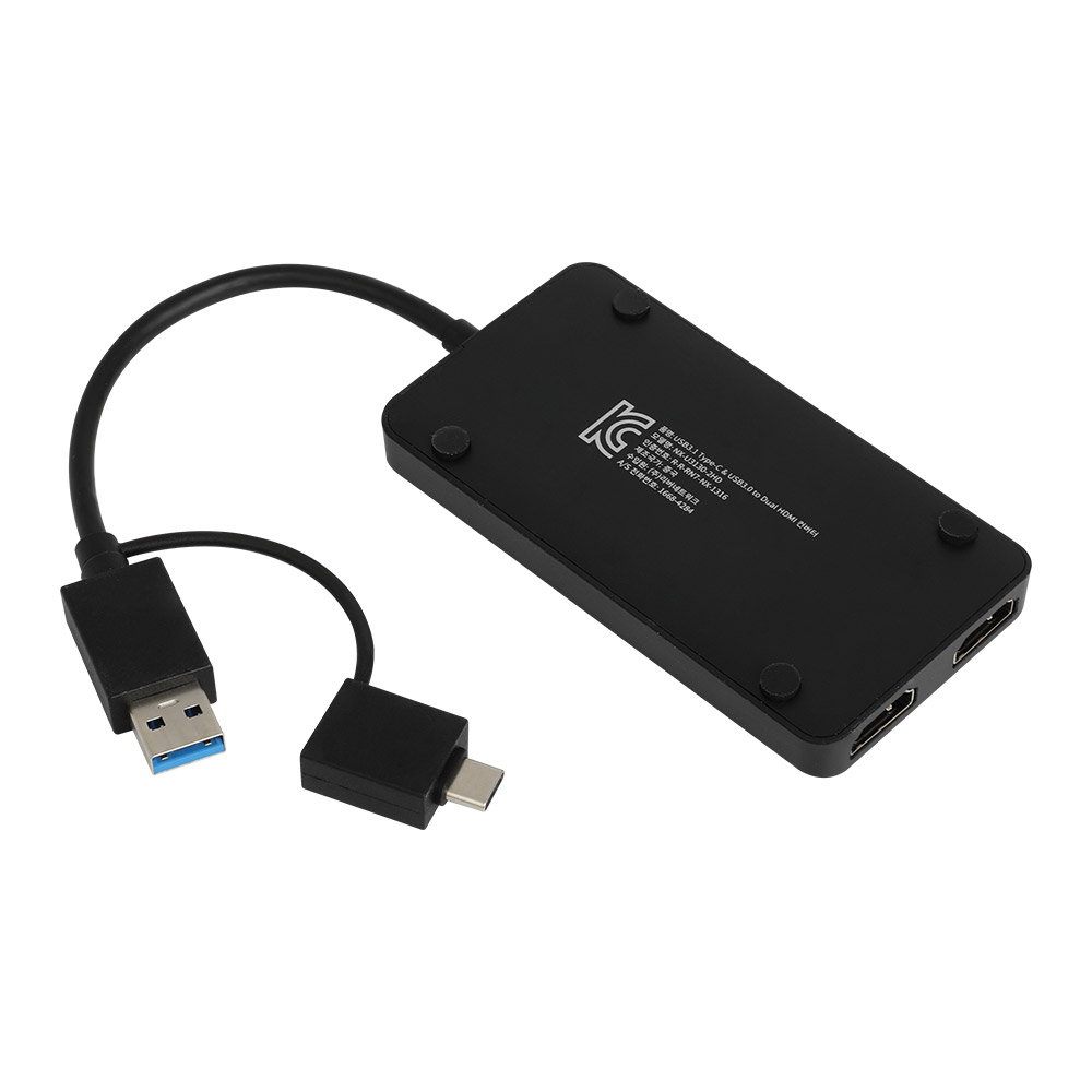 USB3.0 to HDMI 2포트 노트북 PC 듀얼모니터 트리플 연결 모니터확장기 : 제이피엘프라자