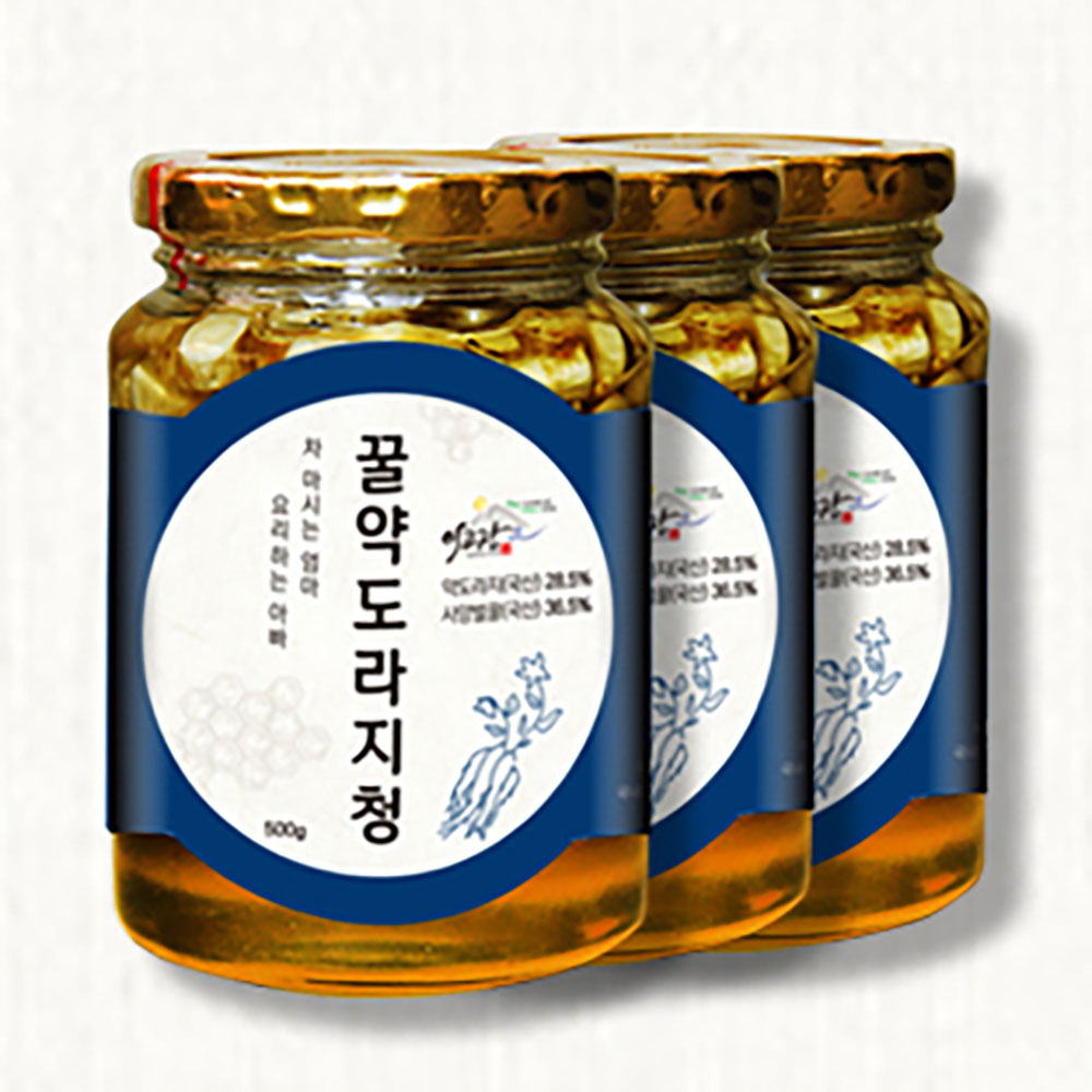 국내산 도라지로 만든 꿀약도라지청 500g : 금산수삼도소매센터