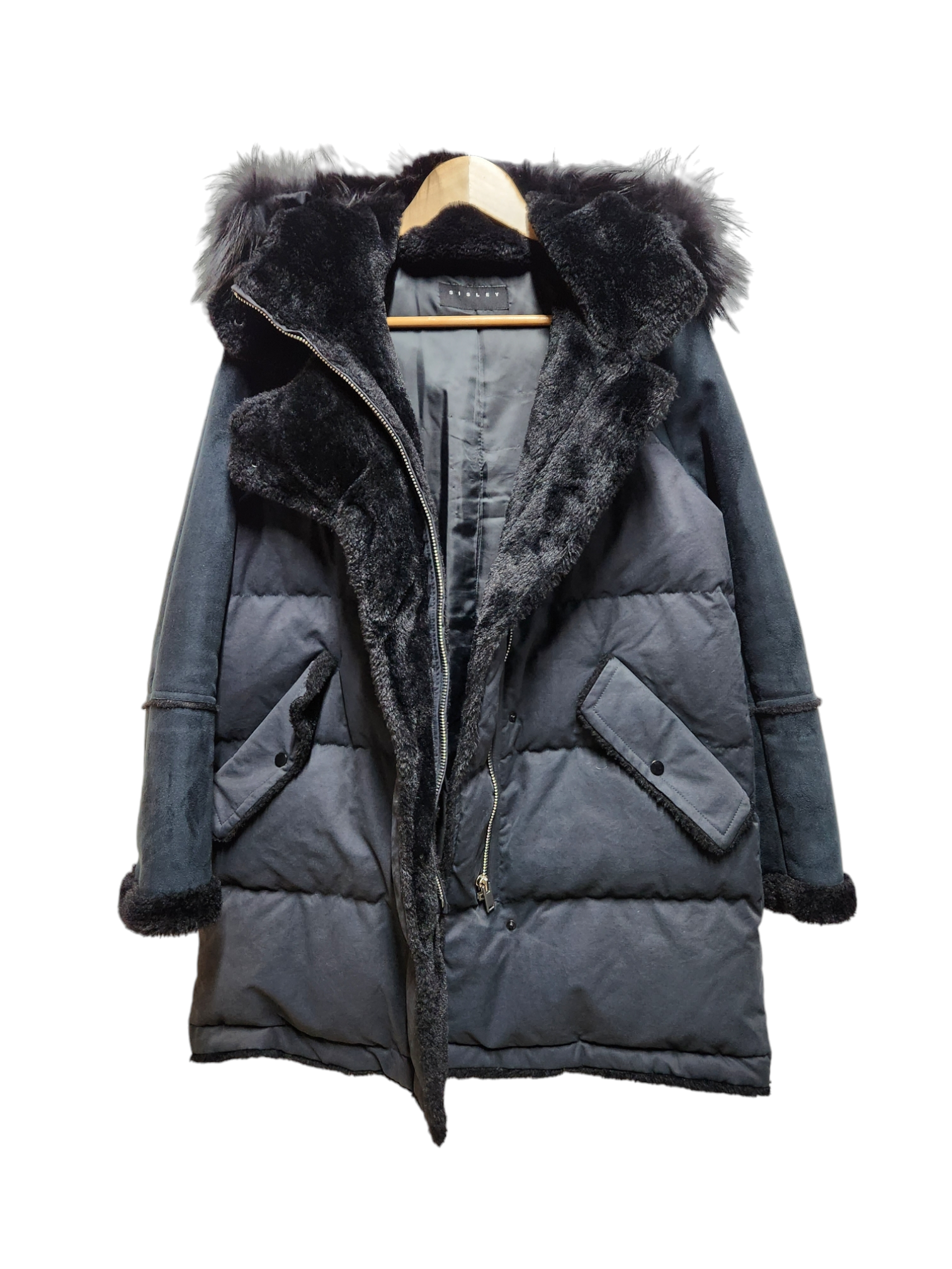 55size SISLEY 시슬리 덕다운 여우털 패딩 : 어쩔티지 세컨핸드샵