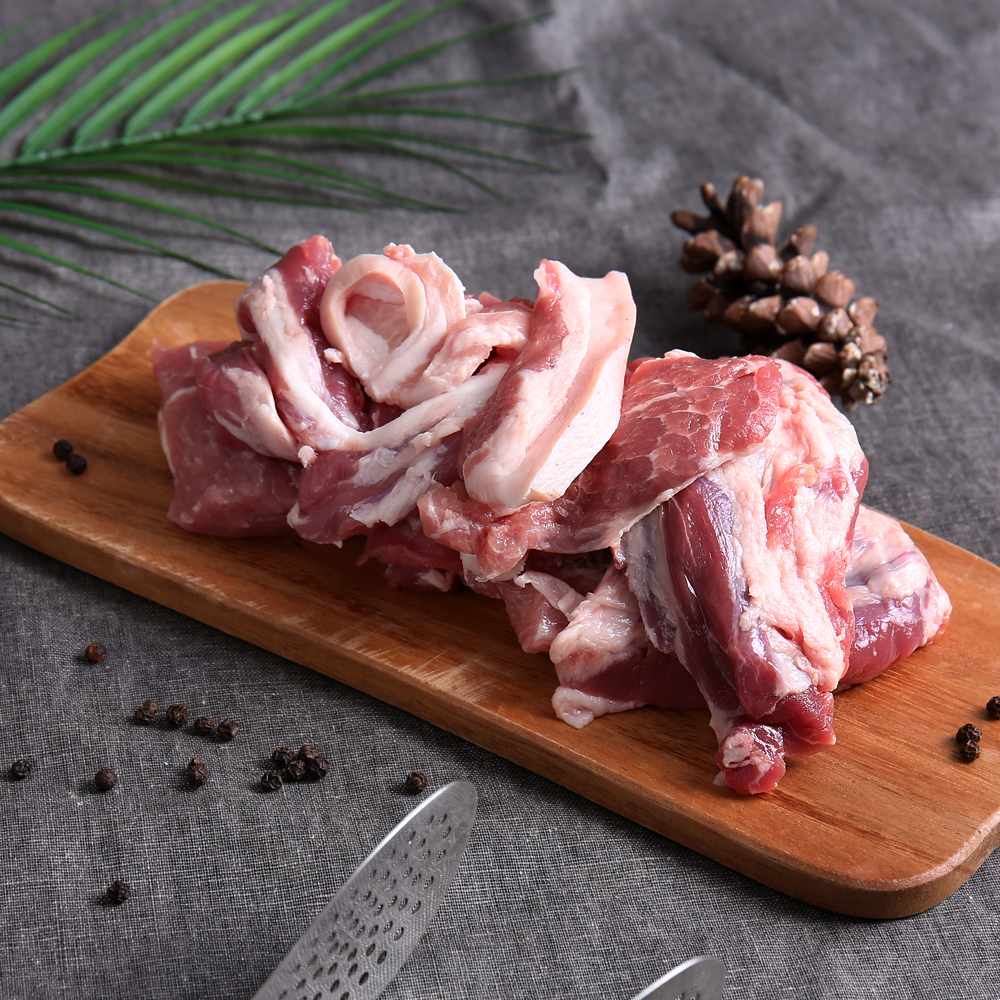 제주 흑돼지 오겹살 목살 뼈삼겹 앞다리살 뒷고기 자투리고기 1kg : 다농이네