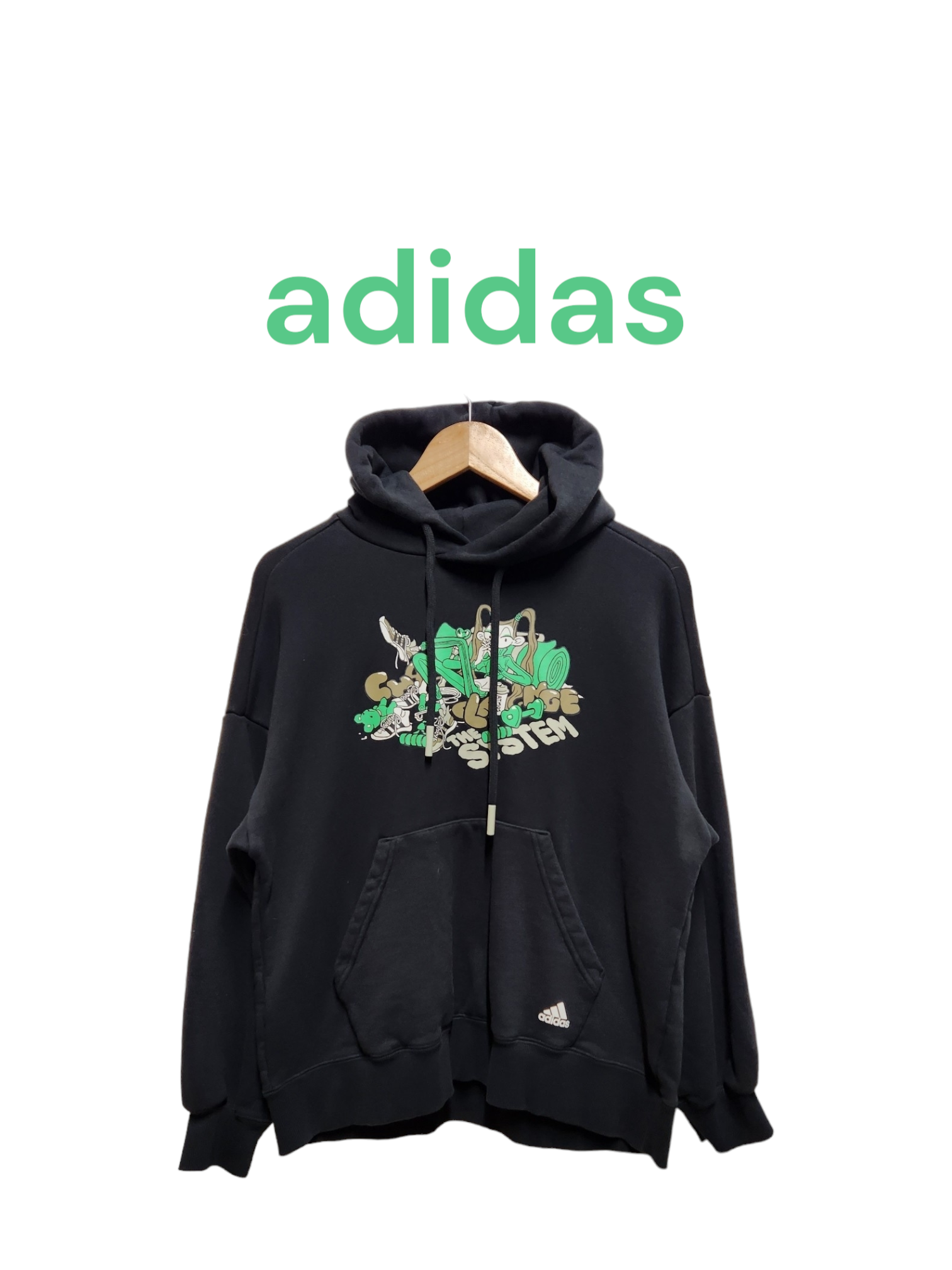 Ssize ADIDAS 아디다스 파카이안 그래픽 후드티셔츠 : 어쩔티지 세컨핸드샵