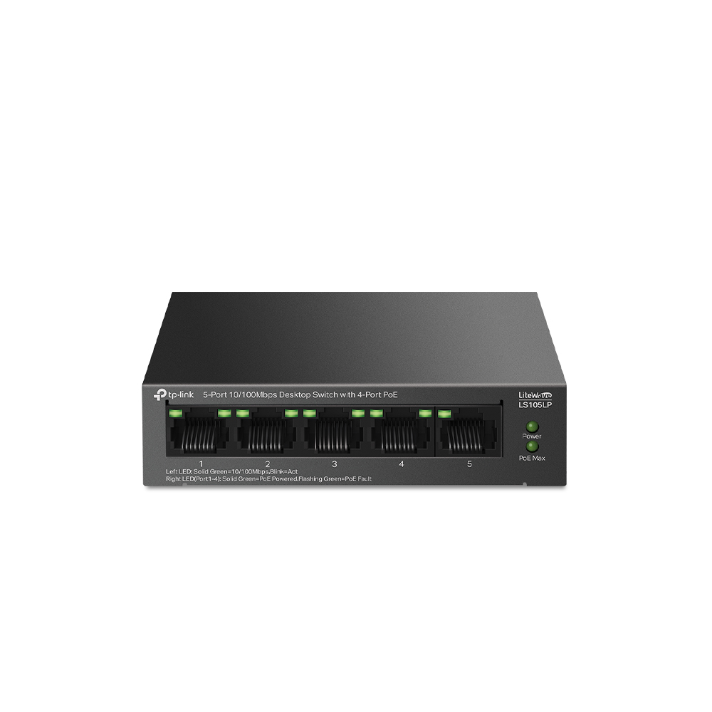 티피링크 LS105LP 5포트 스위칭허브 4포트 PoE 41W : 송포유네트워크