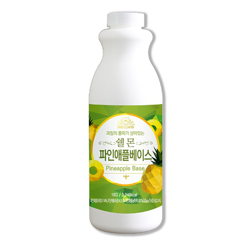 카페음료 시럽농축액 쉘몬 파인애플1kg 음료베이스 : all the