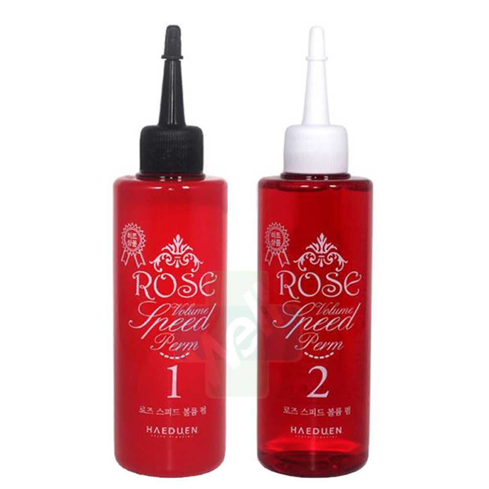 해든 비손플러스 로즈 스피드 볼륨 펌 파마약 헤어 미용 웨이브 단백질함유 170ml 1제 2제 : 비손플러스