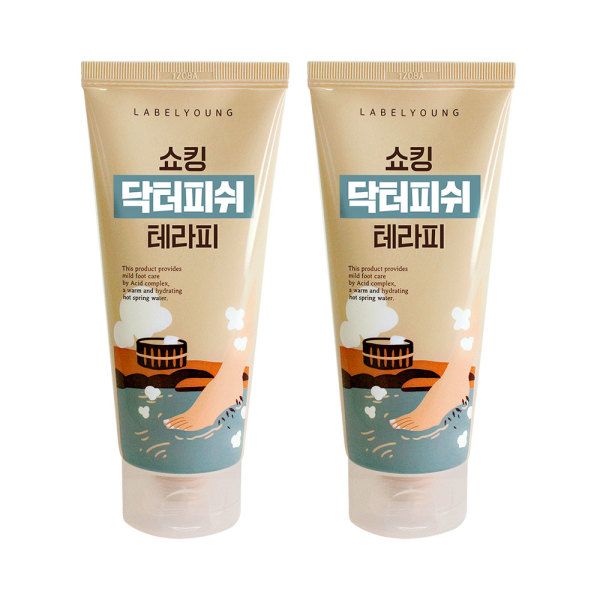 라벨영 쇼킹닥터피쉬테라피 2개발 뒤꿈치 각질+거친발 매끈 관리풋필링젤발스크럽제 : 원라이브:브랜드
