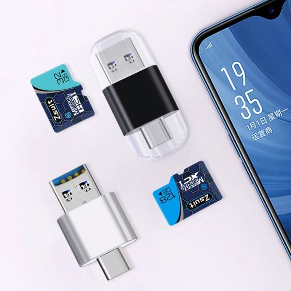 USB OTG 유형 c 메모리 카드 판독기 기 전화 컴퓨터 휴대용 퍼스널 컴퓨터를 보편적 인 TF SD : 동스토어일
