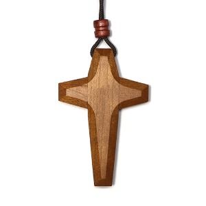 원목별 십자가 목걸이 wood cross necklace : 참사랑기독교백화점