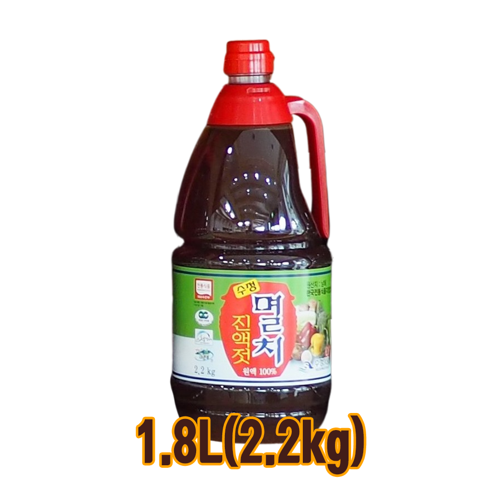 수정식품 국산 남해 멸치 액젓 김장 국요리 무침 필수품 1.8L(2.2kg) : 마우스클릭