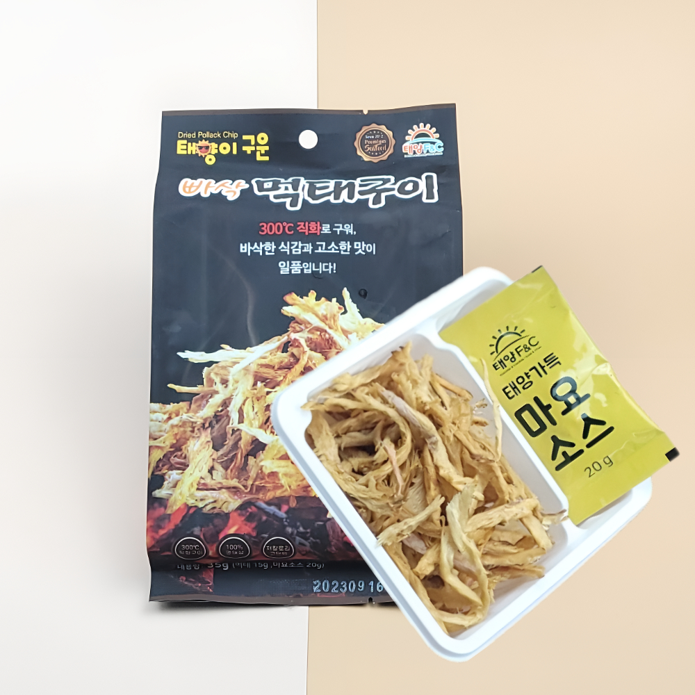 태양에프앤씨 태양이 구운 빠삭 먹태구이 바로 먹는 불향 가득 손질먹태 마른안주 소스포함 : 양천로 스토어