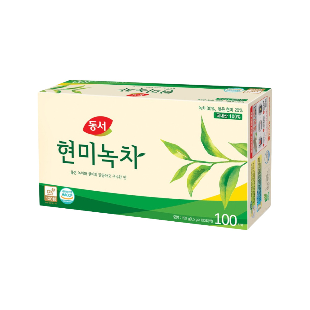 동서식품 현미녹차 둥글레차 메밀차 한잔용보리차 100T : 정담스푼
