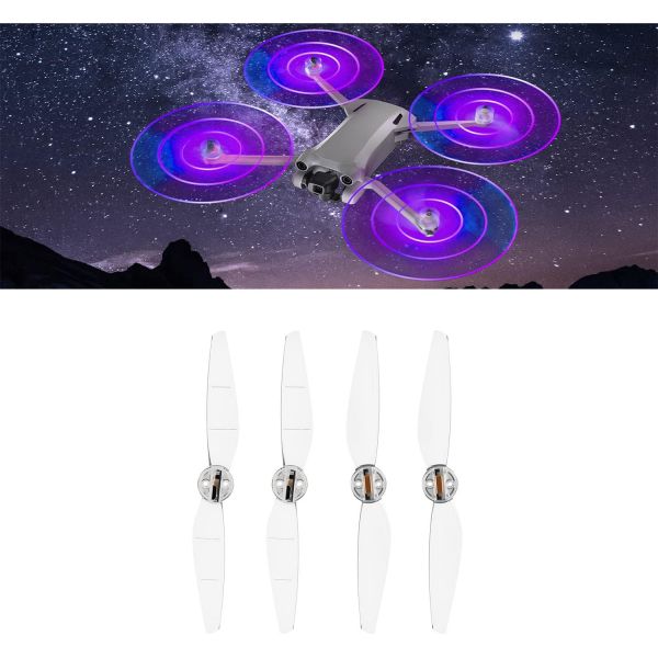 수포토 미니 3/미니 3프로 프로펠러 DJI 3프로용 LED 충전식 야간 비행날이 있는 퀵 : 글로벌우인