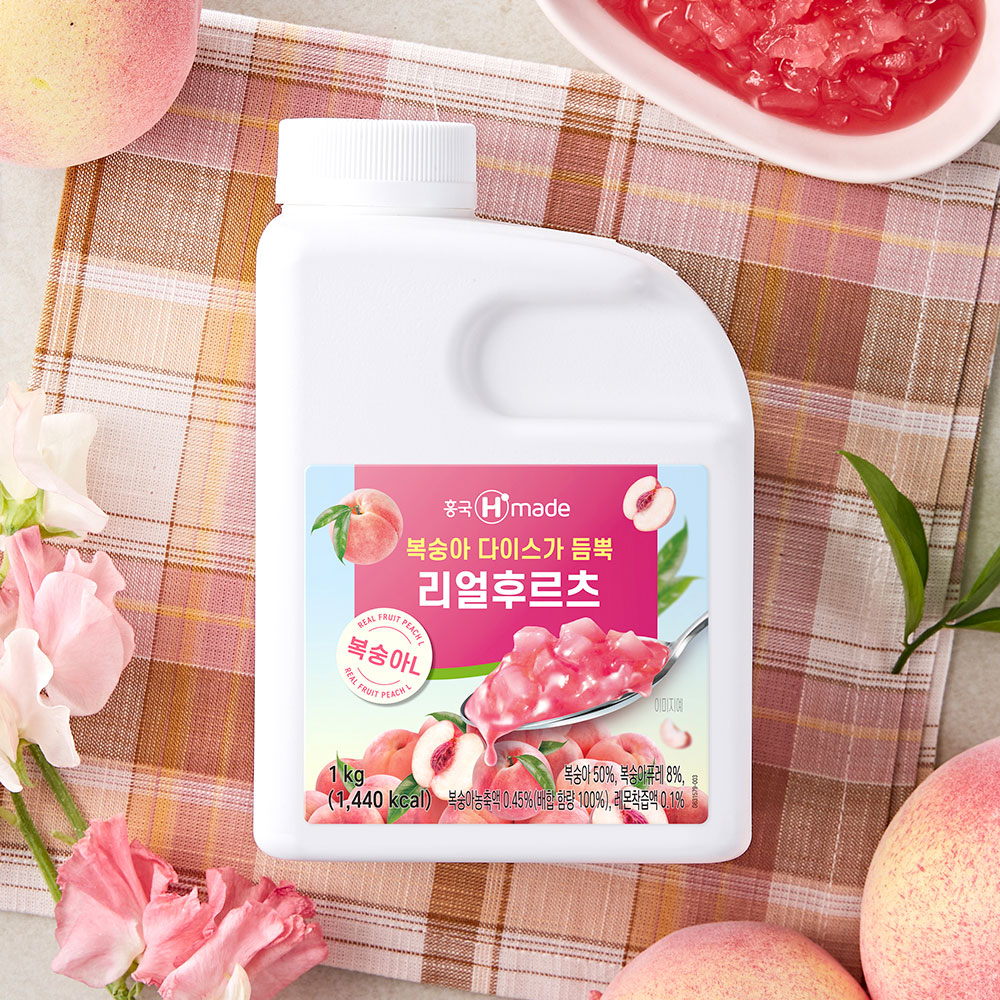 (냉동) 흥국 리얼후르츠 복숭아L 1kg : 카페 365