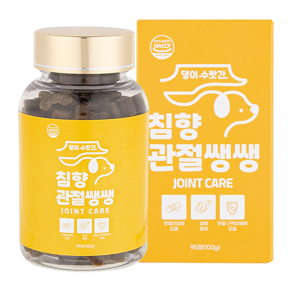 강아지 관절영양제 슬개골탈구 증상 콘드로이친 보스웰리아 댕이수랏간 침향 관절쌩쌩 100g : 댕이수랏간