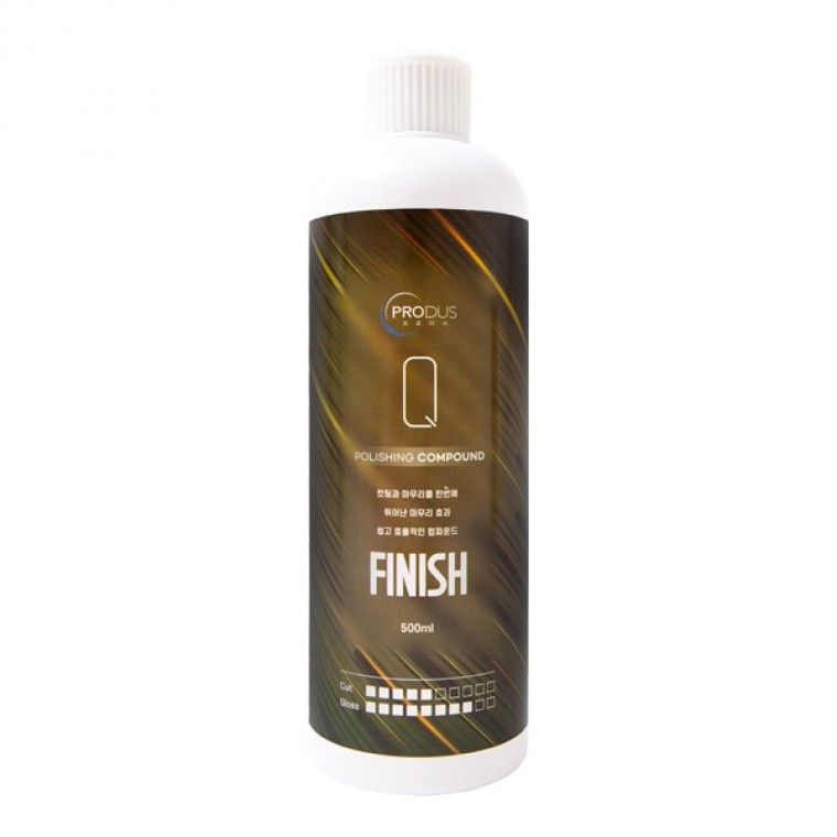 큐 피니쉬 광택 도장 세차 마무리 수성 실리콘 스크래치 컴파운드 중 500ml : 쇼핑76