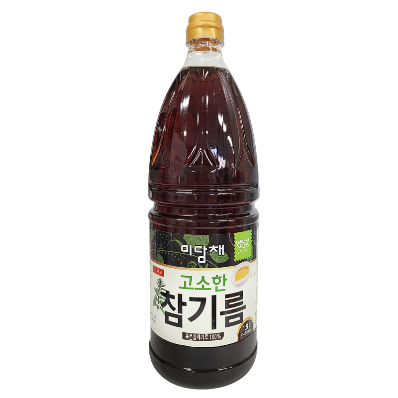 미담채 고소한 참기름 1.8L 참깨가루 100% : 유명한푸드