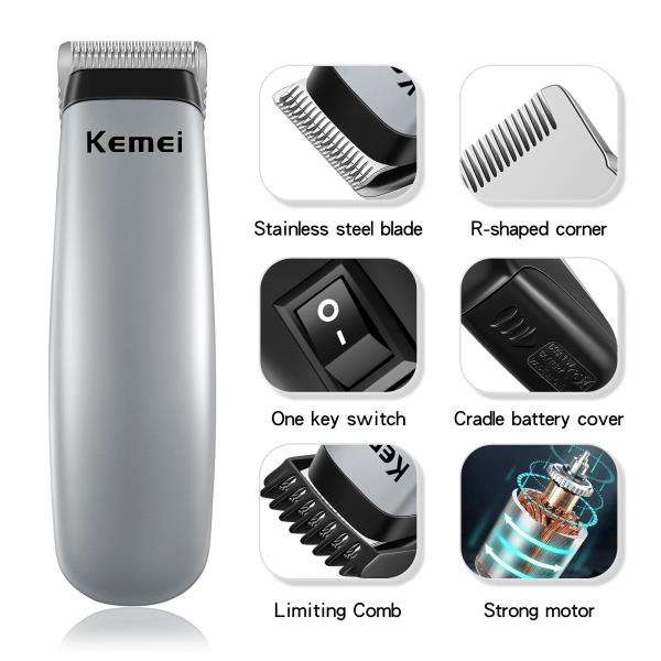 이발기계 남자바리깡 Kemei KM-666 전기 헤어 클리퍼, 전문 미니 커팅 머신, 남성용 수염 트리머 : 글로브커머스
