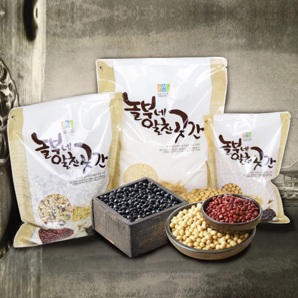 쌀포장지 곡물포장지, 놀부네알찬곳간 100장 17x24cm (500g용) (지퍼 선택) : 홍진포장