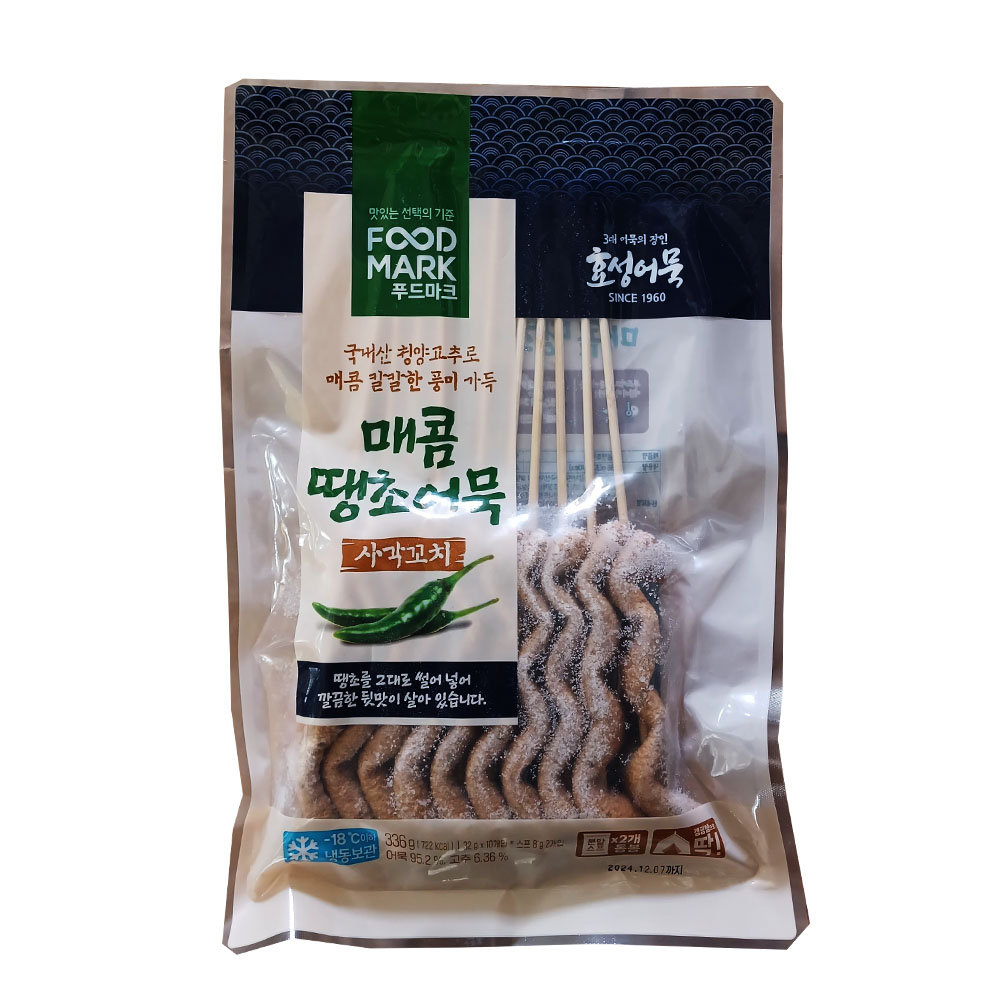 대상 효성어묵 매콤땡초어묵 사각꼬치 336g 냉동 할인행사 : 아람유통