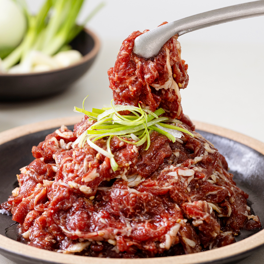 [당일생산/발송] 부경식품 100% 국내산 한우 등심 양념 불고기 300g+300g : 프리본 몰