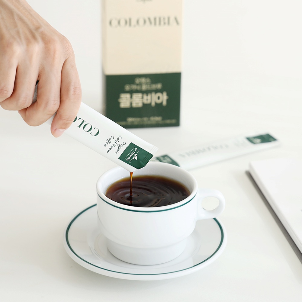 [커피 데일리 브루팩]유기농 콜드브루 더치커피 원액 스틱 파우치 (30ml x 4입) : 오땡스